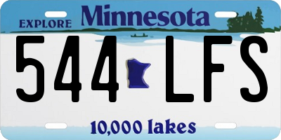 MN license plate 544LFS
