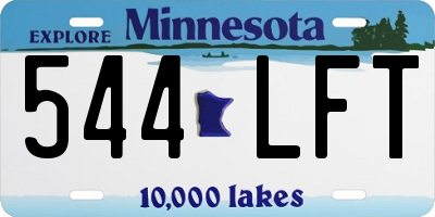 MN license plate 544LFT