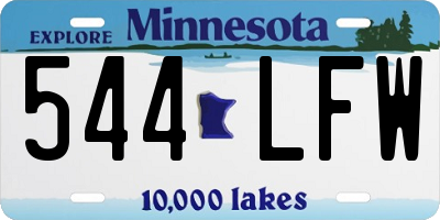 MN license plate 544LFW