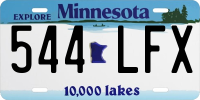 MN license plate 544LFX