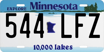 MN license plate 544LFZ