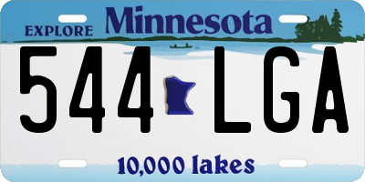 MN license plate 544LGA
