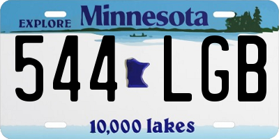 MN license plate 544LGB