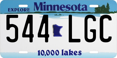 MN license plate 544LGC