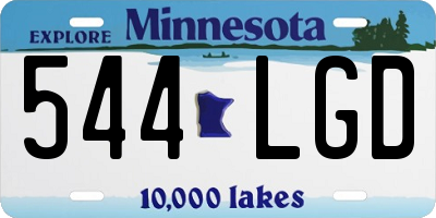 MN license plate 544LGD