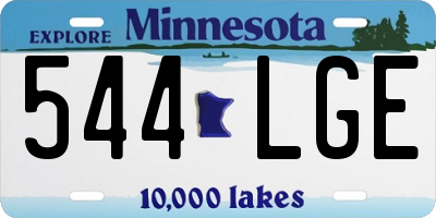 MN license plate 544LGE