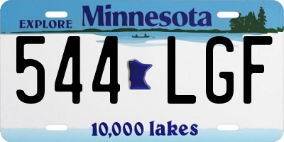 MN license plate 544LGF