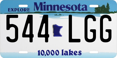 MN license plate 544LGG