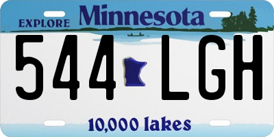 MN license plate 544LGH
