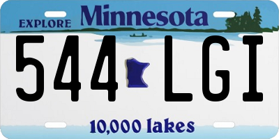MN license plate 544LGI