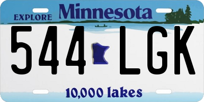 MN license plate 544LGK