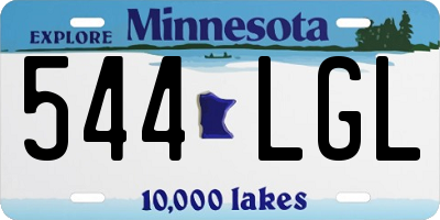 MN license plate 544LGL
