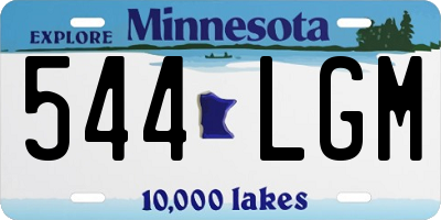 MN license plate 544LGM