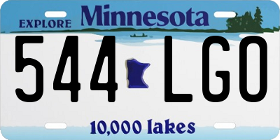 MN license plate 544LGO