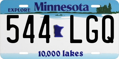 MN license plate 544LGQ