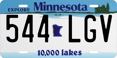 MN license plate 544LGV