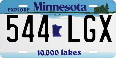 MN license plate 544LGX