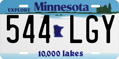 MN license plate 544LGY