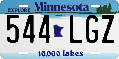 MN license plate 544LGZ