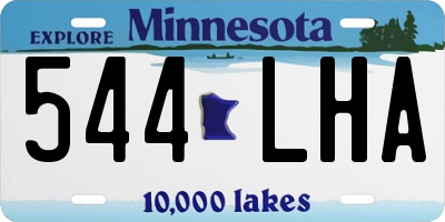 MN license plate 544LHA