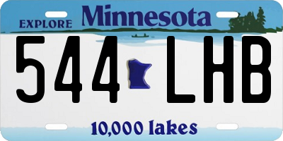 MN license plate 544LHB