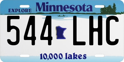 MN license plate 544LHC