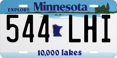 MN license plate 544LHI