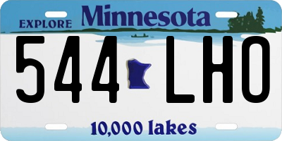 MN license plate 544LHO