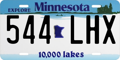 MN license plate 544LHX