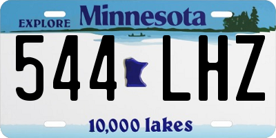 MN license plate 544LHZ