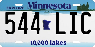 MN license plate 544LIC