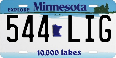 MN license plate 544LIG