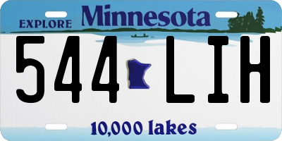 MN license plate 544LIH