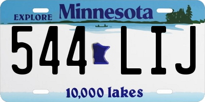 MN license plate 544LIJ