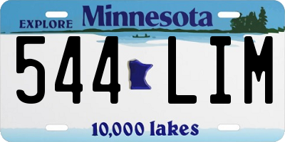 MN license plate 544LIM