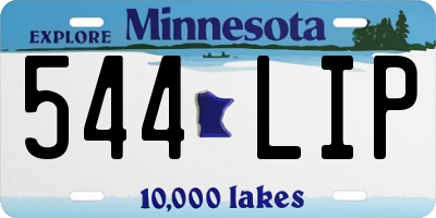 MN license plate 544LIP