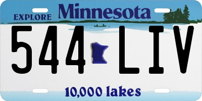 MN license plate 544LIV