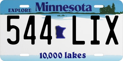 MN license plate 544LIX