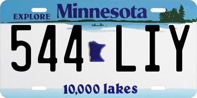 MN license plate 544LIY