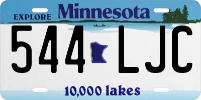 MN license plate 544LJC