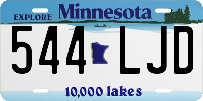 MN license plate 544LJD