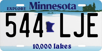 MN license plate 544LJE