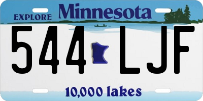 MN license plate 544LJF