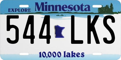 MN license plate 544LKS