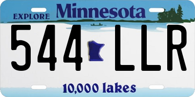 MN license plate 544LLR