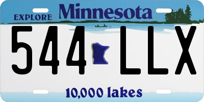 MN license plate 544LLX