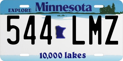 MN license plate 544LMZ