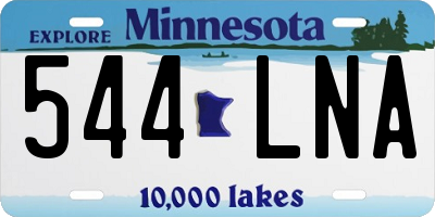 MN license plate 544LNA
