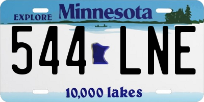 MN license plate 544LNE
