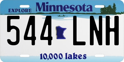 MN license plate 544LNH